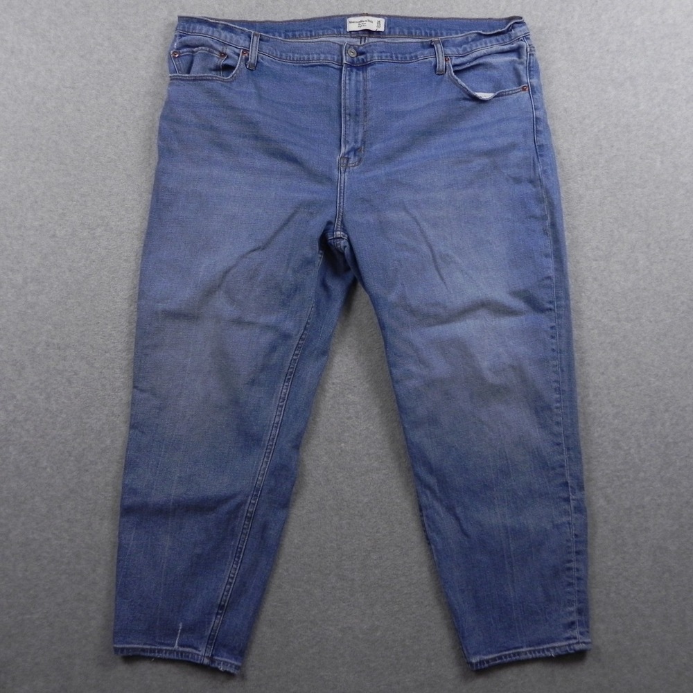 Abercrombie & Fitch Jeans Womens 36/22R The Mom High Rise Stretch Denim Blue‎